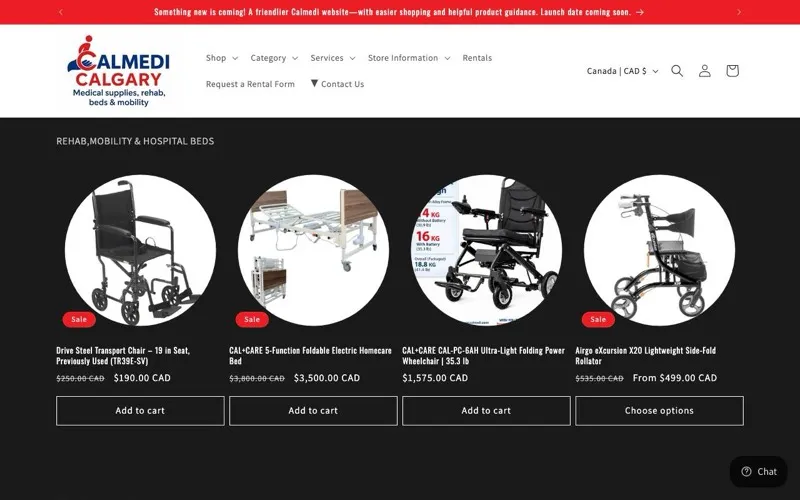Calmedi Medical Supplies, Rehab & Mobility