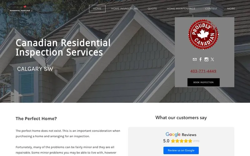 Canadian Residential Inspection Services Calgary SW