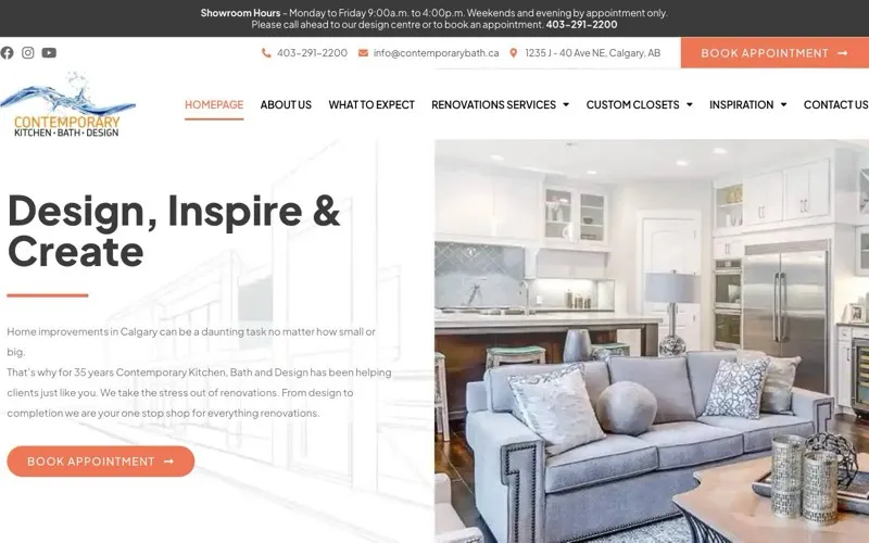 Contemporary Kitchen & Bathroom Renovations Calgary
