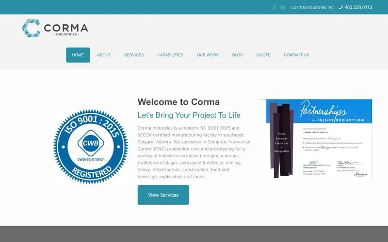Corma Industries Inc