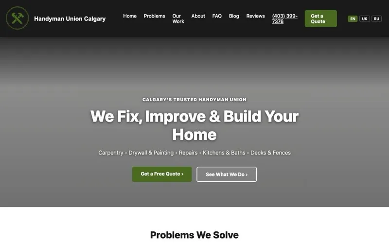 Handyman Union Calgary