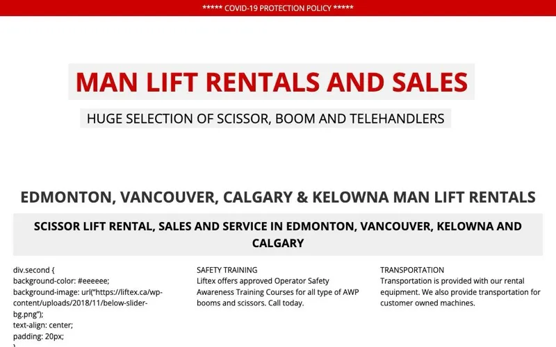 Liftex Equipment Rentals Inc