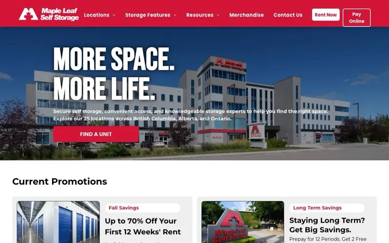 Maple Leaf Self Storage - Sunridge