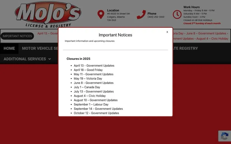 MoJo's License & Registry