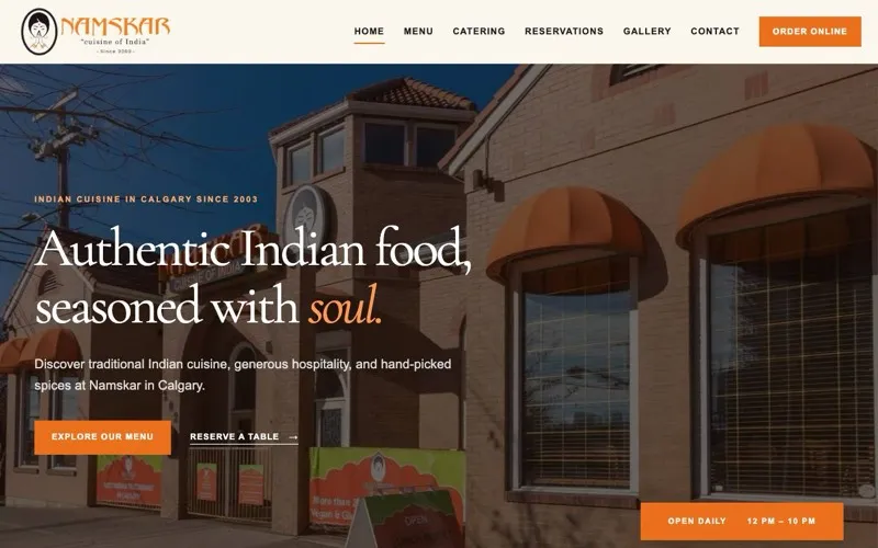 NAMSKAR Cuisine of India