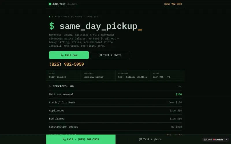 Same Day Junk Removal Calgary