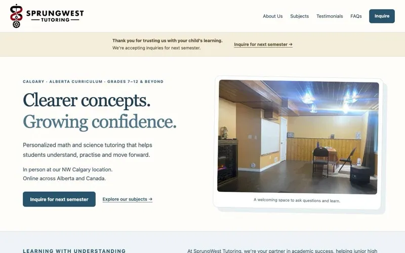SprungWest Tutoring