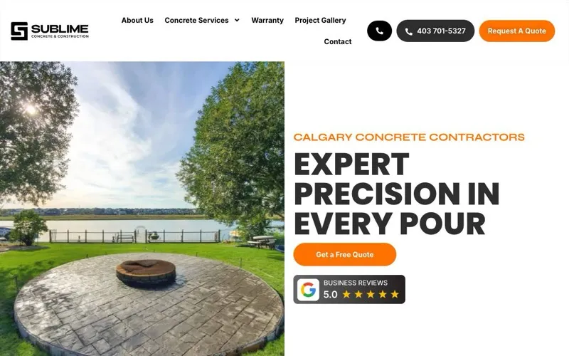 Sublime Concrete Contractors Calgary