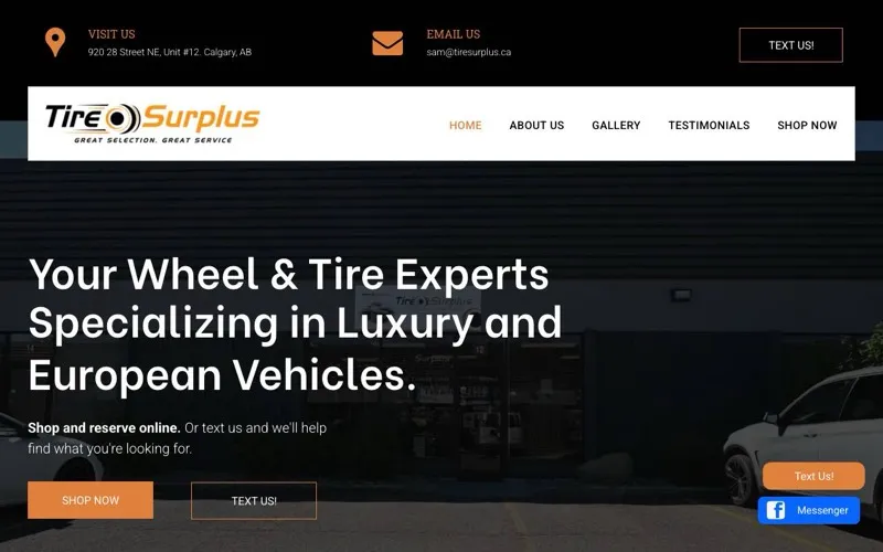 TIRE SURPLUS "Calgary Wheel & Tire Shop"