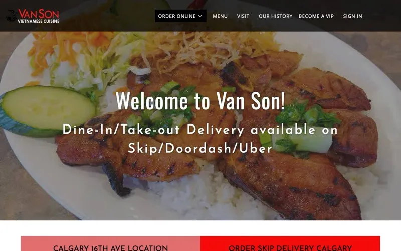 Van Son Vietnamese Cuisine CALGARY LOCATION